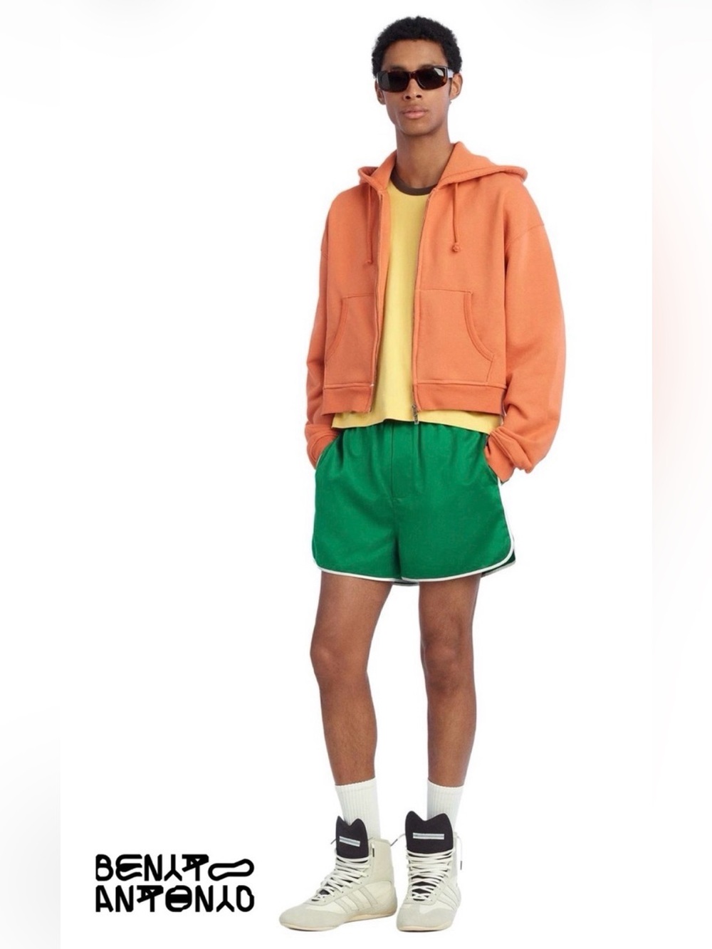 BENITO ANTONIO BAD BUNNY FOR ZARA ORANGE SWEATSHIRT HOODIE